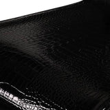 darrahopens Furniture > Dining 2x Steel Frame Black Leatherette Medium High Backrest Dining Chairs with Wooden legs