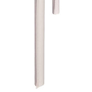 darrahopens Furniture > Dining 2x Steel Frame White Leatherette Medium High Backrest Dining Chairs with Wooden legs