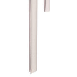 darrahopens Furniture > Dining 2x Steel Frame White Leatherette Medium High Backrest Dining Chairs with Wooden legs
