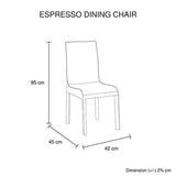 darrahopens Furniture > Dining 2x Steel Frame White Leatherette Medium High Backrest Dining Chairs with Wooden legs