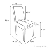 Darrahopens Furniture > Dining 2x Wooden Frame Black Leatherette Dining Chairs with Solid Pine Legs