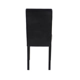 Darrahopens Furniture > Dining 2x Wooden Frame Black Leatherette Dining Chairs with Solid Pine Legs