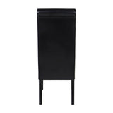 Darrahopens Furniture > Dining 2x Wooden Frame Black Leatherette Dining Chairs with Solid Pine Legs