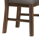 darrahopens Furniture > Dining 2x Wooden Frame Leatherette in Solid Wood Acacia & Veneer Dining Chairs in Chocolate Colour