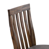 darrahopens Furniture > Dining 2x Wooden Frame Leatherette in Solid Wood Acacia & Veneer Dining Chairs in Chocolate Colour