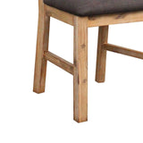 darrahopens Furniture > Dining 2x Wooden Frame Leatherette in Solid Wood Acacia & Veneer Dining Chairs in Oak Colour