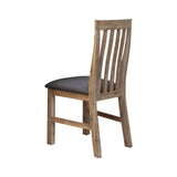 darrahopens Furniture > Dining 2x Wooden Frame Leatherette in Solid Wood Acacia & Veneer Dining Chairs in Oak Colour
