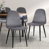 darrahopens Furniture > Dining 4 X Artiss Dining Chairs Dark Grey