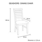 darrahopens Furniture > Dining 7 Pieces Dining Suite 180cm Medium Size Dining Table & 6X Chairs in Solid Acacia Wooden Frame in Silver Brush Colour