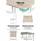 darrahopens Furniture > Dining Artiss 3 Piece Dining Set - Natural