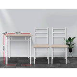 darrahopens Furniture > Dining Artiss 3 Piece Dining Set - Natural