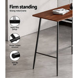 Darrahopens Furniture > Dining Artiss Bar Table Industrial Dining Desk High Wood Kitchen Shelf Wooden Cafe Pub
