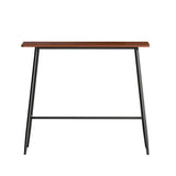 Darrahopens Furniture > Dining Artiss Bar Table Industrial Dining Desk High Wood Kitchen Shelf Wooden Cafe Pub