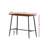Darrahopens Furniture > Dining Artiss Bar Table Industrial Dining Desk High Wood Kitchen Shelf Wooden Cafe Pub