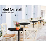 darrahopens Furniture > Dining Artiss Bar Table Kitchen Tables Swivel Round Metal Black