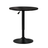 darrahopens Furniture > Dining Artiss Bar Table Kitchen Tables Swivel Round Metal Black