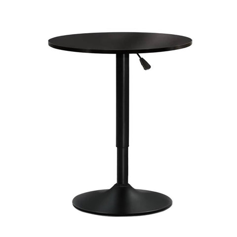 darrahopens Furniture > Dining Artiss Bar Table Kitchen Tables Swivel Round Metal Black