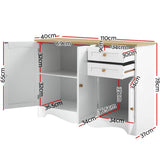 darrahopens Furniture > Dining Artiss Buffet Sideboard Storage Cabinet Kitchen Cupboard Drawer Table Hallway