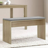 darrahopens Furniture > Dining Artiss Dining Bench NATU Upholstery Seat Stool Chair Cushion Kitchen Furniture Oak 90cm