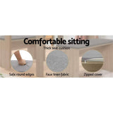 darrahopens Furniture > Dining Artiss Dining Bench NATU Upholstery Seat Stool Chair Cushion Kitchen Furniture Oak 90cm