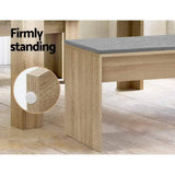 darrahopens Furniture > Dining Artiss Dining Bench NATU Upholstery Seat Stool Chair Cushion Kitchen Furniture Oak 90cm