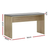 darrahopens Furniture > Dining Artiss Dining Bench NATU Upholstery Seat Stool Chair Cushion Kitchen Furniture Oak 90cm