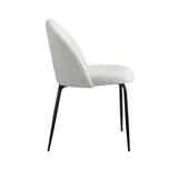 Darrahopens Furniture > Dining Artiss Dining Chairs Accent Chairs Armchair Kitchen Sherpa Boucle Chair White