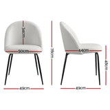 Darrahopens Furniture > Dining Artiss Dining Chairs Accent Chairs Armchair Kitchen Sherpa Boucle Chair White