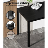 Darrahopens Furniture > Dining Artiss Dining Chairs and Table Dining Set 4 Chair Set Of 5 Wooden Top Black