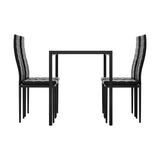 Darrahopens Furniture > Dining Artiss Dining Chairs and Table Dining Set 4 Chair Set Of 5 Wooden Top Black