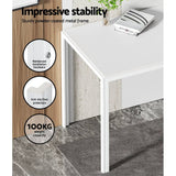 Darrahopens Furniture > Dining Artiss Dining Chairs and Table Dining Set 4 Chair Set Of 5 Wooden Top White