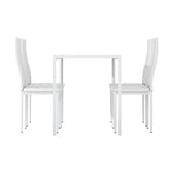 Darrahopens Furniture > Dining Artiss Dining Chairs and Table Dining Set 4 Chair Set Of 5 Wooden Top White