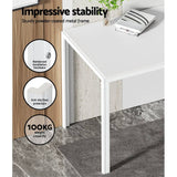Darrahopens Furniture > Dining Artiss Dining Chairs and Table Dining Set 6 Chair Set Of 7 Wooden Top White