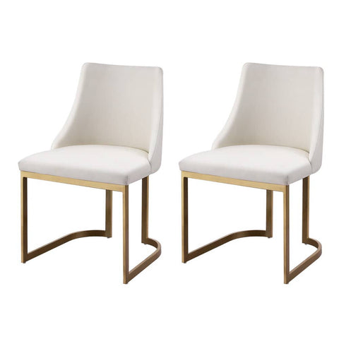 Darrahopens Furniture > Dining Artiss Dining Chairs Linen Fabric Beige Set Of 2 Balen