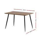 Darrahopens Furniture > Dining Artiss Dining Table 4 Seater Kitchen Cafe Wooden Table Rectangular 120CM