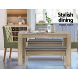 darrahopens Furniture > Dining Artiss Dining Table 4 Seater Wooden Kitchen Tables Oak 120cm Cafe Restaurant