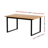 Darrahopens Furniture > Dining Artiss Dining Table 6 Seater Kitchen Cafe Rectangular Wooden Table 150CM