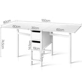 darrahopens Furniture > Dining Artiss Gateleg Dining Table