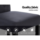 darrahopens Furniture > Dining Artiss Set of 2 Dining Chairs French Provincial Kitchen Cafe Fabric Padded High Back Pine Wood Grey