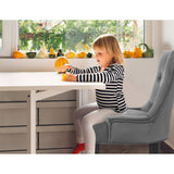 darrahopens Furniture > Dining Artiss Set of 2 Dining Chairs French Provincial Retro Chair Wooden Velvet Fabric Grey
