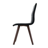 darrahopens Furniture > Dining Artiss Set of 2 Dining Chairs Retro Chair New metal Legs High Back PU Leather Black