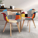 darrahopens Furniture > Dining Artiss Set of 2 Fabric Dining Chairs