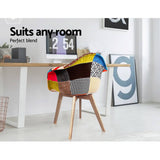 darrahopens Furniture > Dining Artiss Set of 2 Fabric Dining Chairs
