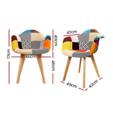 darrahopens Furniture > Dining Artiss Set of 2 Fabric Dining Chairs