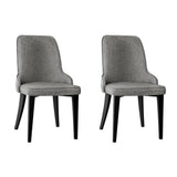 darrahopens Furniture > Dining Artiss Set of 2 Fabric Dining Chairs - Grey