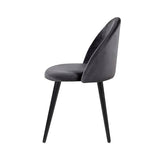 darrahopens Furniture > Dining Artiss Set of 2 Velvet Modern Dining Chair - Dark Grey