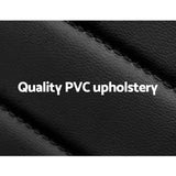 darrahopens Furniture > Dining Artiss Set of 4 Dining Chairs PVC Leather - Black