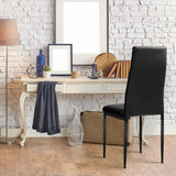 darrahopens Furniture > Dining Artiss Set of 4 Dining Chairs PVC Leather - Black