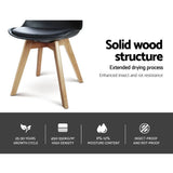darrahopens Furniture > Dining Artiss Set of 4 Padded Dining Chair - Black