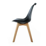 darrahopens Furniture > Dining Artiss Set of 4 Padded Dining Chair - Black